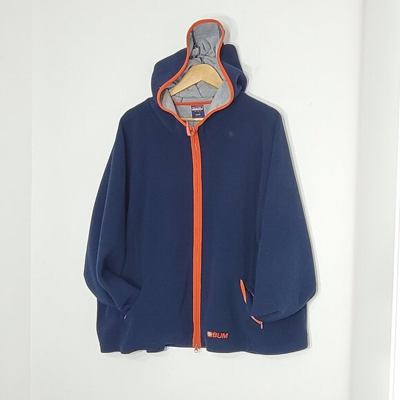 BUM Men's Navy Blue Vintage Full Zip Sports Softshell 90s Reissue Jacket Size 48 - Picture 1 of 14